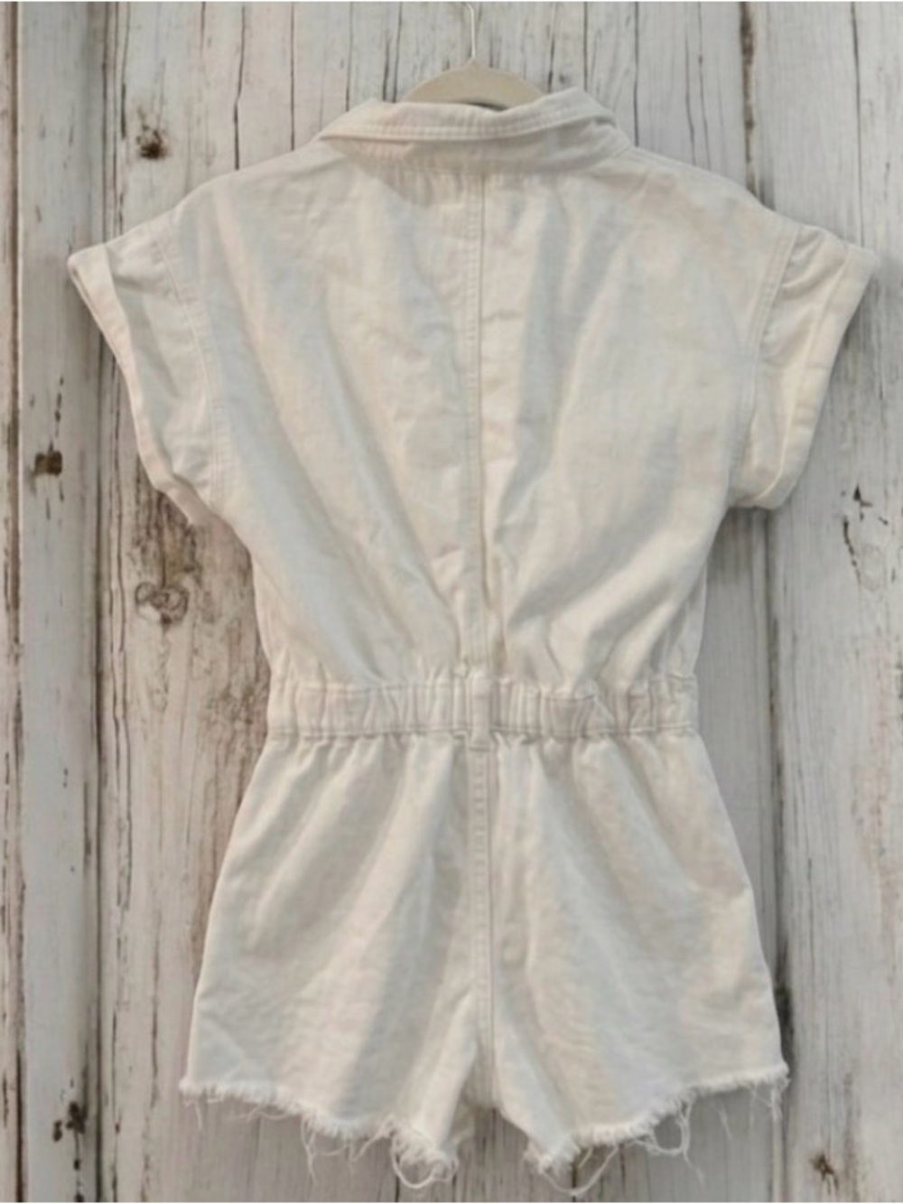 Blank NYC White Utility Short-Sleeve Romper - Picture 5 of 15